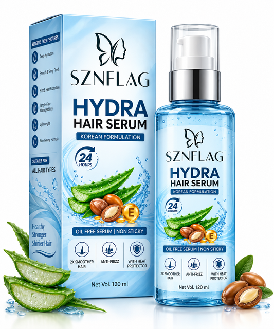Hydra Hair Serum – Korean Formulation | Anti-Frizz & Heat Protection