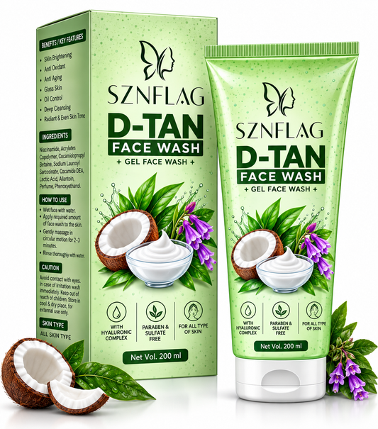 D-TAN Face Wash – Hydrating Gel Face Wash with Hyaluronic Complex