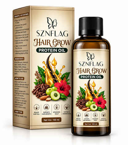 Hair Grow Protein Oil – Nourishes Scalp & Supports Hair Growth
