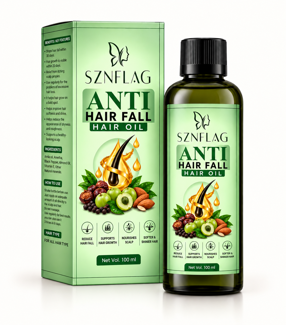 Anti Hair Fall Hair Oil – Nourishes Scalp & Supports Healthy Hair Growth