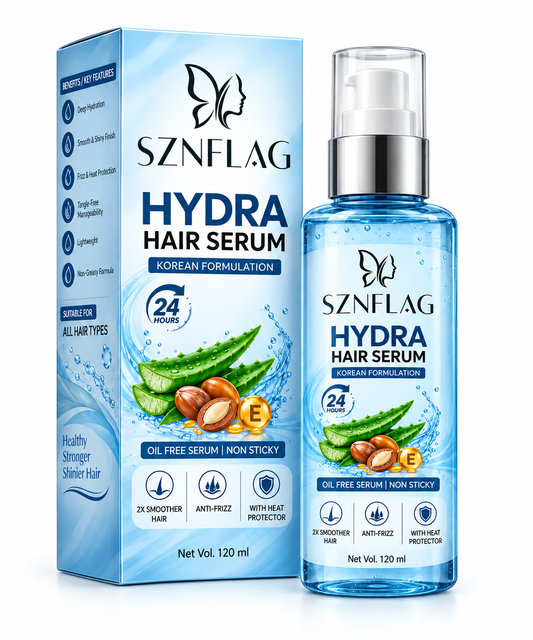 Hydra Hair Serum – Korean Formulation | Anti-Frizz & Heat Protection