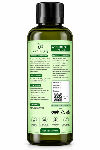Anti Hair Fall Hair Oil – Nourishes Scalp & Supports Healthy Hair Growth