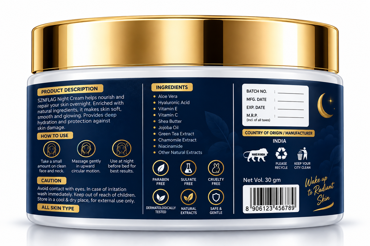Night Cream – Deep Hydration & Skin Repair with Natural Extracts