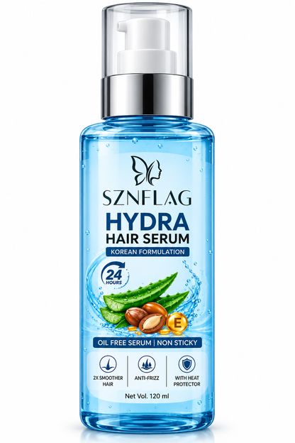 Hydra Hair Serum – Korean Formulation | Anti-Frizz & Heat Protection